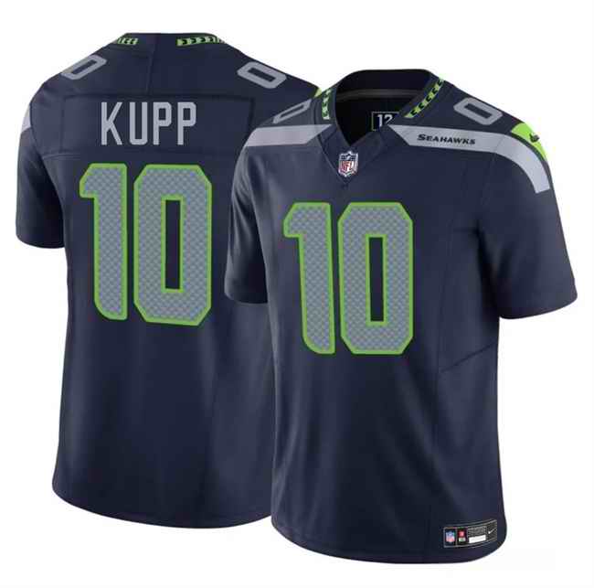 Men's Seattle Seahawks #10 Cooper Kupp Navy 2025 F.U.S.E Vapor Limited Stitched Football Jersey